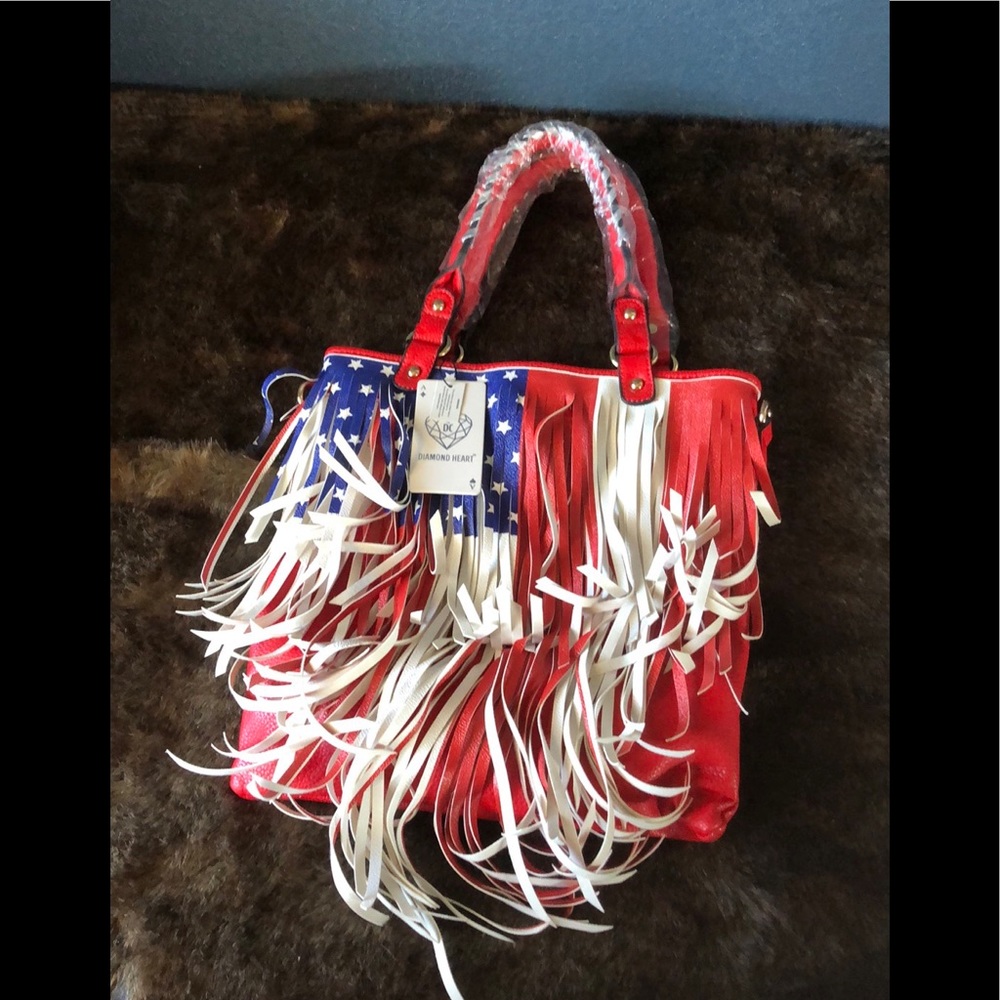 Tote America flag handbag